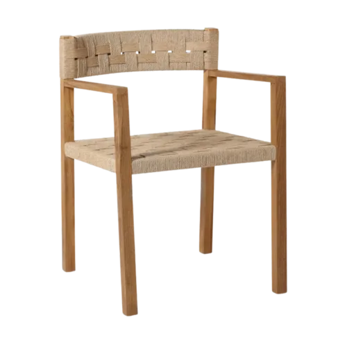 Silla de teca y cuerda Cora