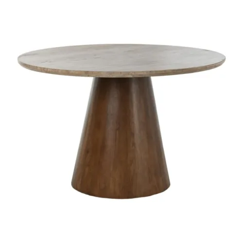 Mesa de comedor de mango y mármol redonda 120cm