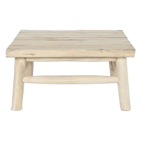 Mesa de centro de teca natural 80X80X40