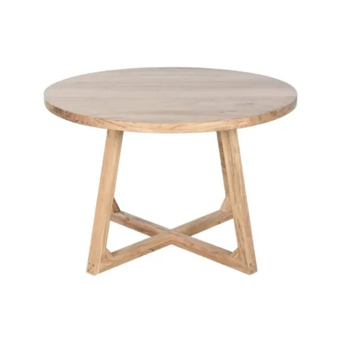 Mesa redonda de comedor de madera de acacia 140cm