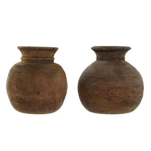 JARRON TECA 25X25X25 NEPAL SURTIDO ANTIGUO NATURAL