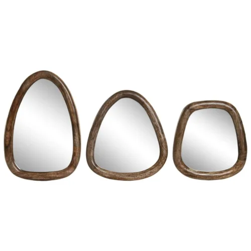 ESPEJO SET 3 MANGO 20,8X2,5X30 REDONDEADO NATURAL
