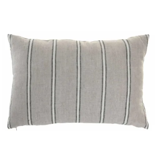 Cojín lino beige rayas 60X40