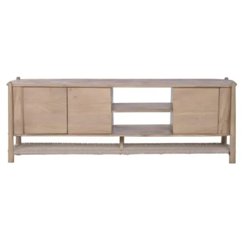 Mueble TV de acacia y cuerda 170X40X60