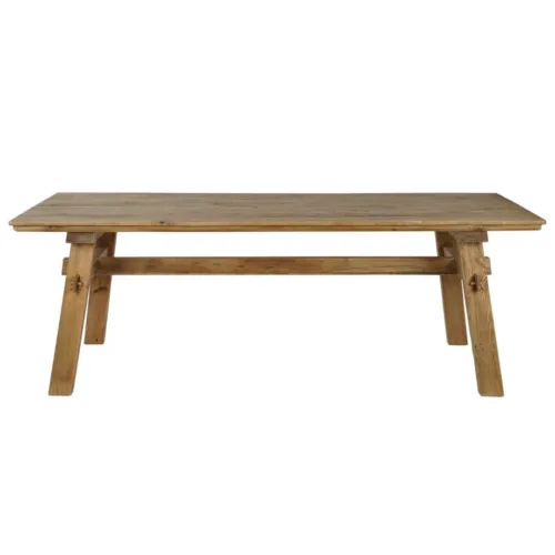Mesa de comedor de madera de pino reciclado 220X100X76
