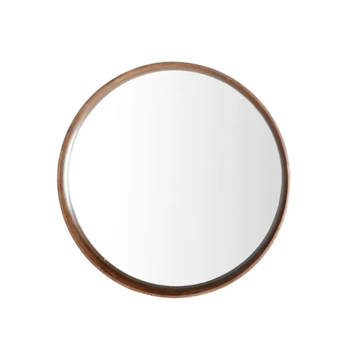 Espejo redondo de madera Lubeca 80 cm