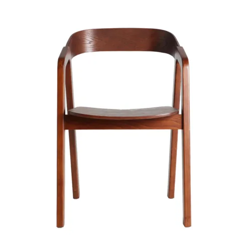 Silla de madera de haya marrón Rede