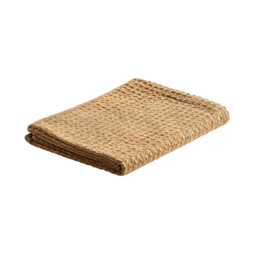 Plaid de algodón color camel Seranhe