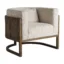 Sillón beige de madera de fresno Leiwen