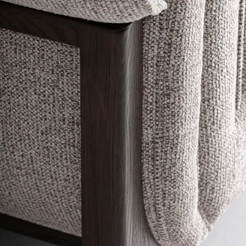 Sillón tapizado en gris de madera de fresno Ipswich