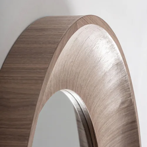 Espejo redondo de nogal Rhein 110 cm