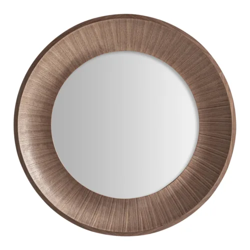 Espejo redondo de nogal Rhein 110 cm
