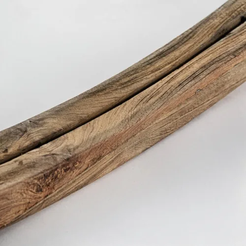 Espejo redondo de madera de teca Tahus 180 cm