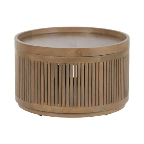 Mesa centro de madera con almacenaje/bandeja 76X76X46