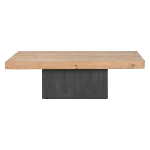 Mesa de centro negra y madera 135X70X40