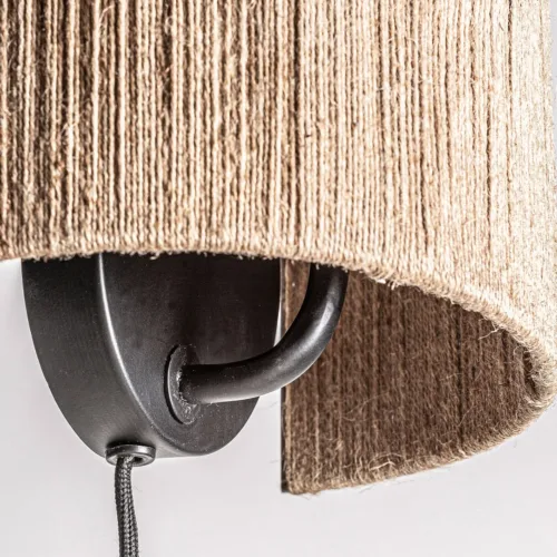 Aplique de pared de yute natural Khed