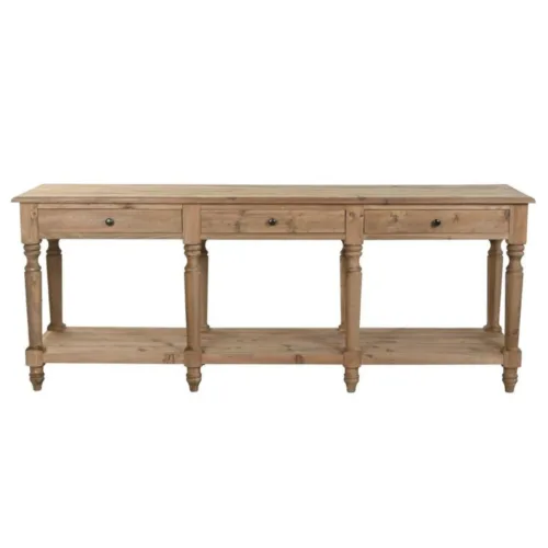 Consola de abeto y madera reciclada 200X55X78