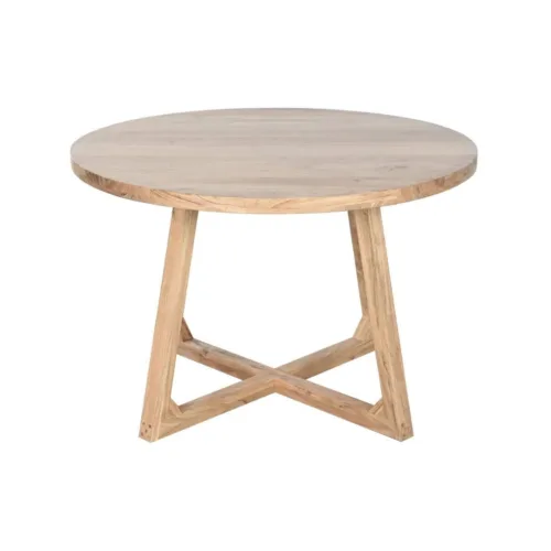 Mesa redonda de comedor de acacia 115cm