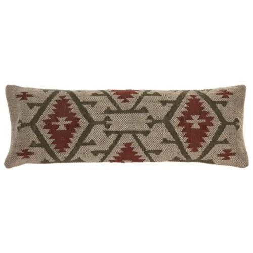 Cojín kilim de lana y yute beige 30X85 600