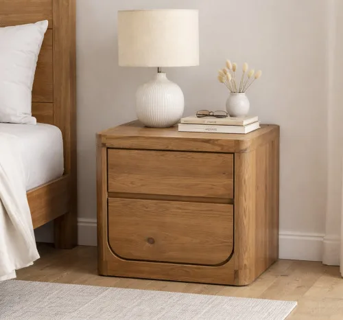 Mesita de noche de madera reciclada 55X45X56