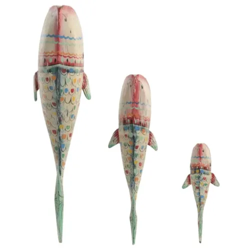 DECORACION PARED SET 3 METAL 12X14X46 BALLENA