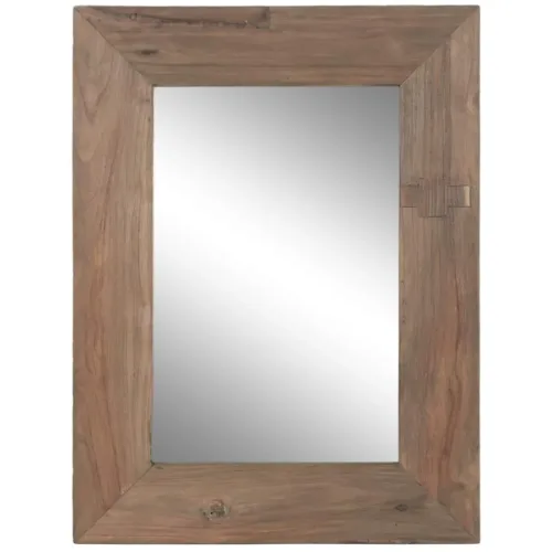 ESPEJO TECA RECICLADA 60X3X80 NATURAL
