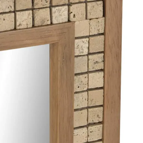 ESPEJO MADERA DE HEVEA PIEDRA 60X2,5X90 GRIS