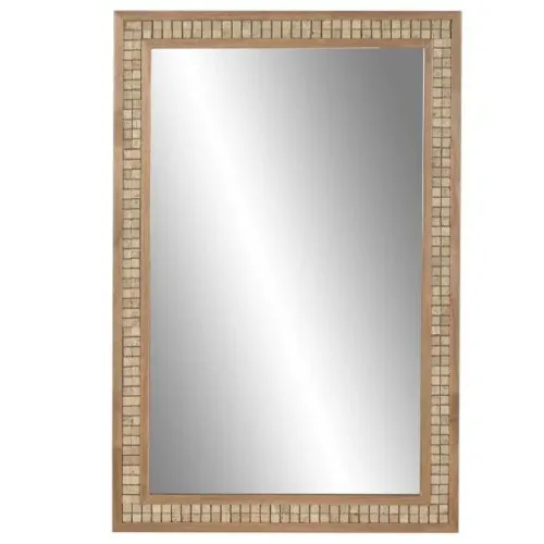 ESPEJO MADERA DE HEVEA PIEDRA 60X2,5X90 GRIS