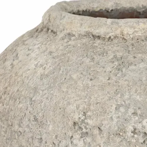 JARRON TERRACOTA 41X41X57 L HECHO A MANO GRIS