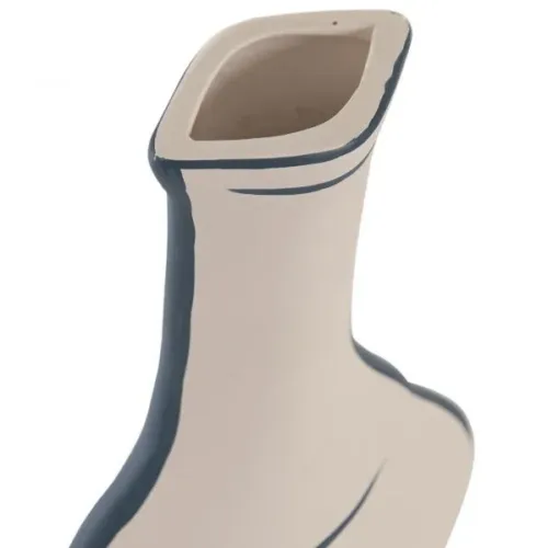 Jarrón de terracota pintado a mano 18X6X31