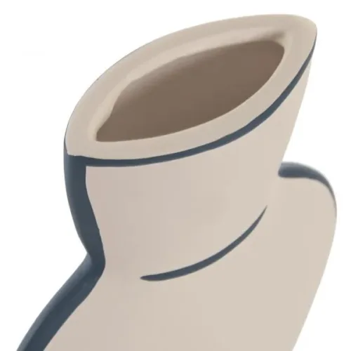 Jarrón de terracota pintado a mano 18X6X25