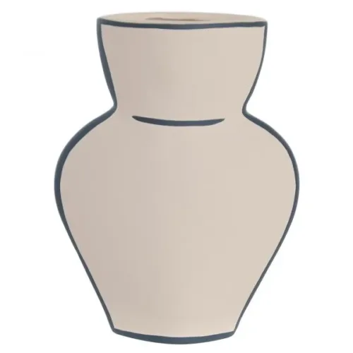 JARRON TERRACOTA 18X6X25 PINTADO MANO CRUDO