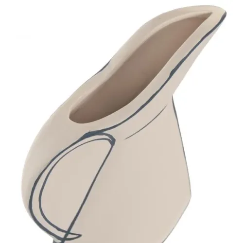 Jarrón de terracota pintado a mano 17X5X25