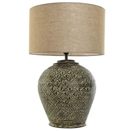 Lámpara de sobremesa de aluminio cobre 42X42X62