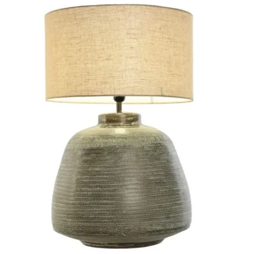 LAMPARA SOBREMESA ALUMINIO 42X42X65 PATINADO COBRE