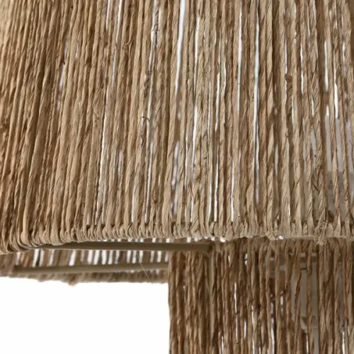 LAMPARA SOBREMESA YUTE METAL 37X37X42 NATURAL