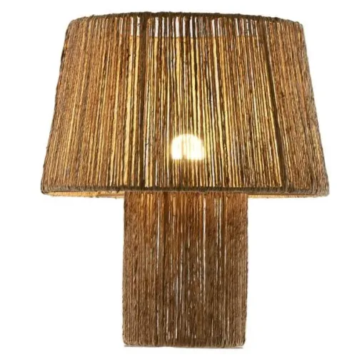 LAMPARA SOBREMESA YUTE METAL 37X37X42 NATURAL