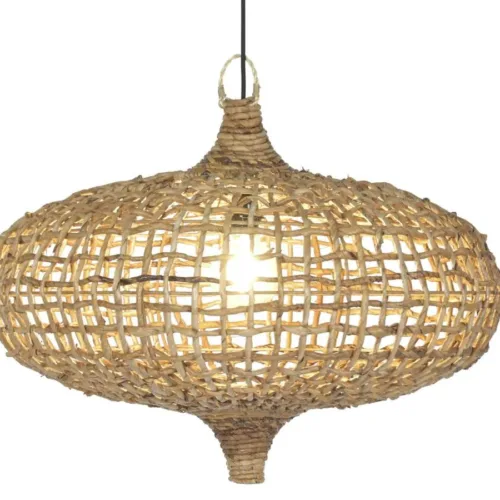 Lámpara de techo de fibras naturales 70X70X50