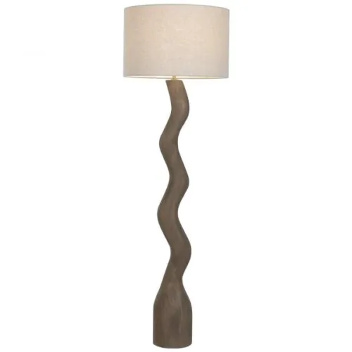 Lámpara de pie de mango y lino 50X50X166