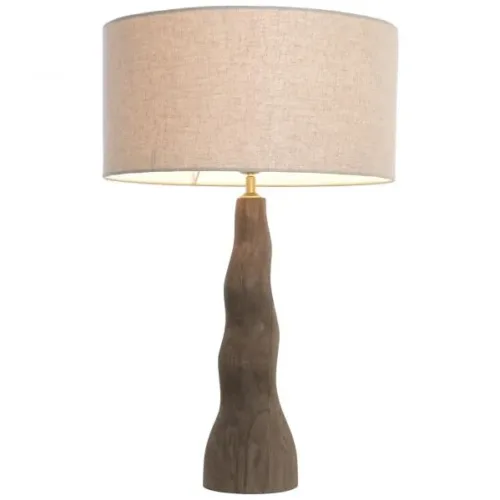 Lámpara de sobremesa de mango y lino 45X45X71