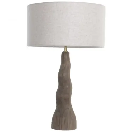 Lámpara de sobremesa de mango y lino 45X45X71