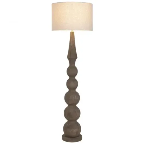 Lámpara de pie de mango y lino 50X50X171