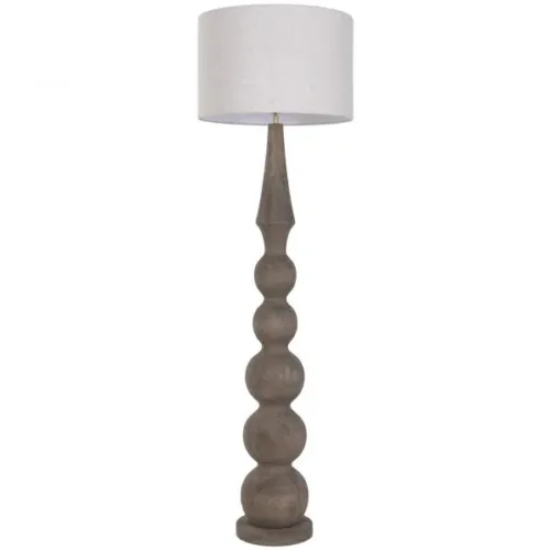 Lámpara de pie de mango y lino 50X50X171