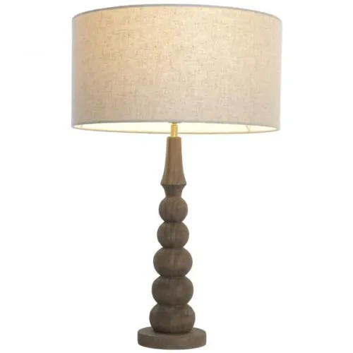 Lámpara de sobremesa de mango y lino 45X45X71