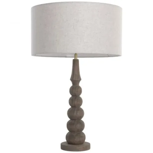 Lámpara de sobremesa de mango y lino 45X45X71