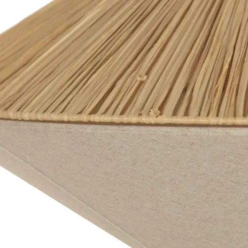 Lámpara de techo de rafia y tela 58X58X115