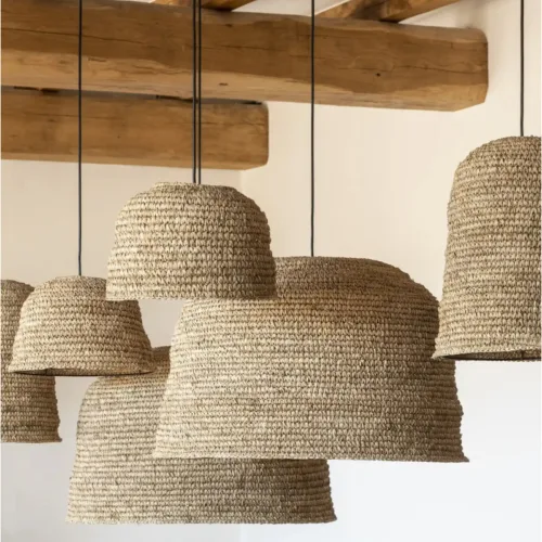 Lámpara de techo GOLF de alga y hierro