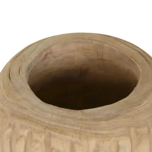JARRON MADERA PAULOWNIA 29X29X42 TALLADO NATURAL