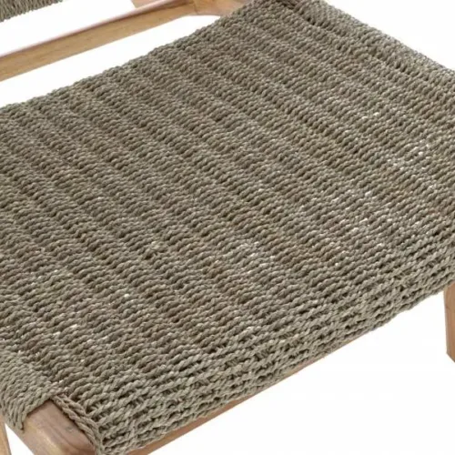 Butacca de teca y ratán 65X80X68