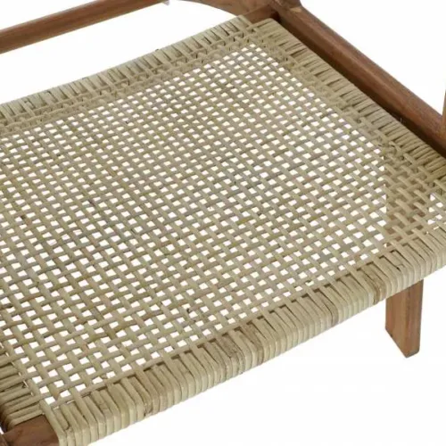 Butaca de teca y ratán